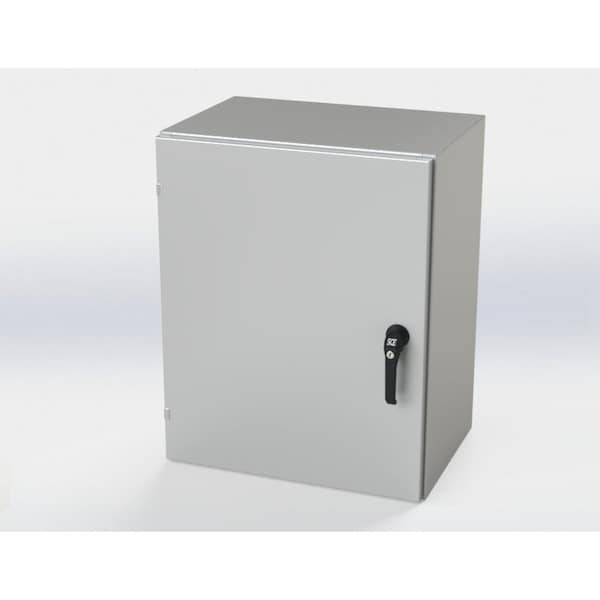 1/4 Turn Latch, 3 Point Latch with Padlock/Keylock Handle Electrical Enclosures, 30 in H, 16 in D